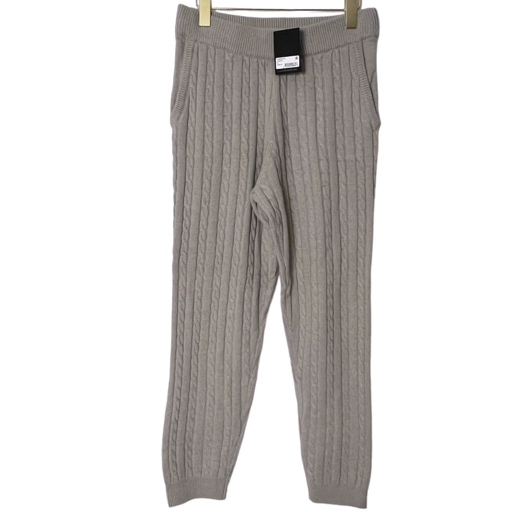 ATM ANTHONY THOMAS MELILLO CASHMERE WOOL BLEND CABLE KNIT JOGGERS PANTS SZ M NEW - Picture 3 of 11